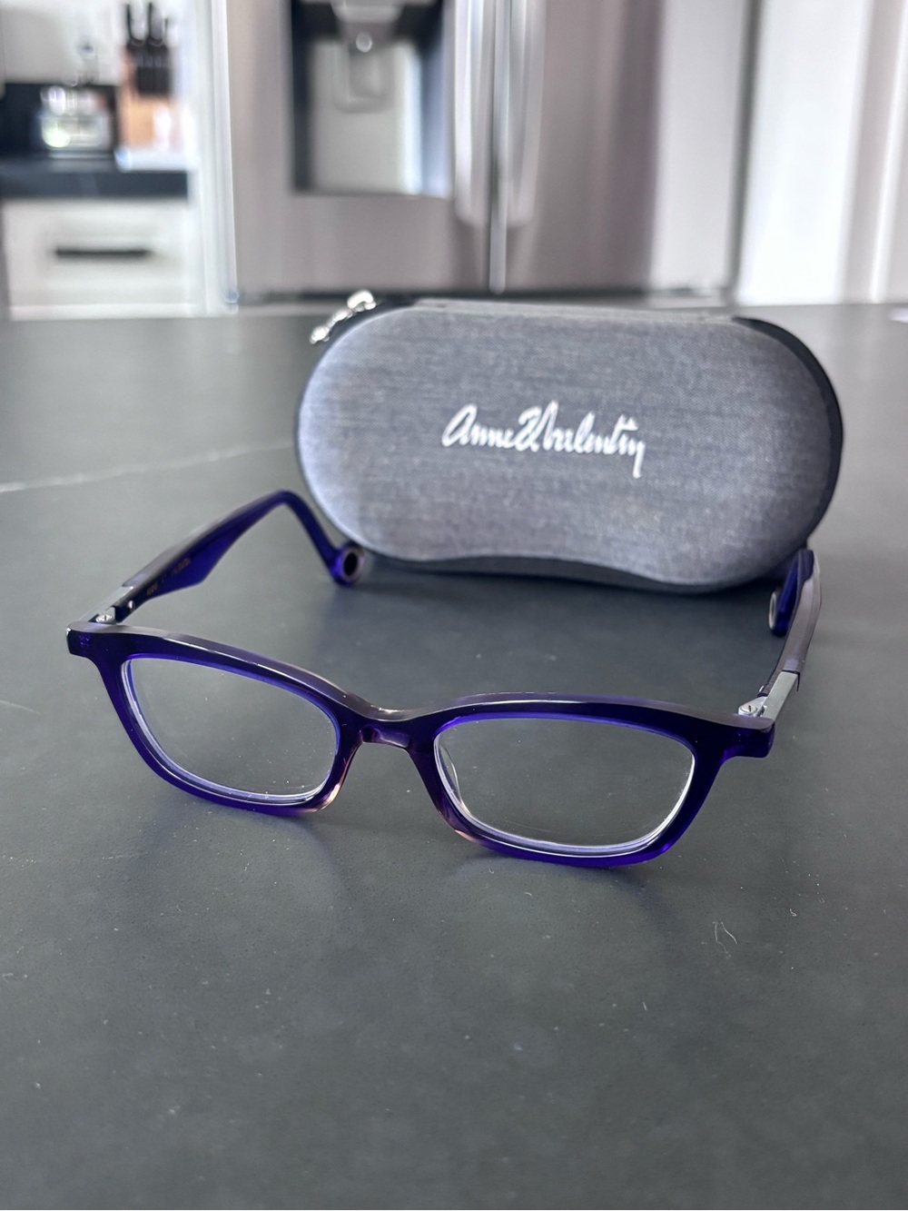 ANNE ET VALENTIN Designer Eyeglasses Purple Frames Made in France